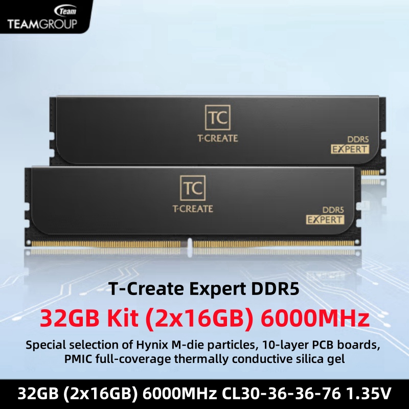 Ddr5 6000Mhz - TEAMGROUP T-Create Expert CL30 오버클럭킹 10L
