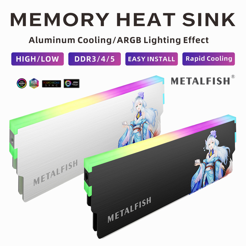 METALFISH DRAM 방열판 5V-3PIN ARG - Ddr5 Memory 리뷰 및 가격